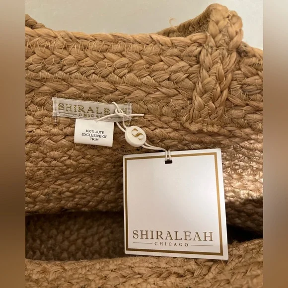 ⚜️💛⚜️Shiraleah Aubrey small pompom Jute Bag Bohemian - Picture 15 of 17